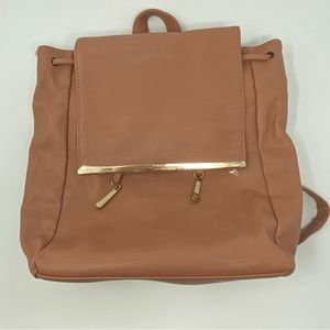JustFab Backpack-style Bag, Salmon/Gold accents